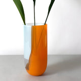 ECLIPSE Vase, Tall, Bright Orange - Soft Blue