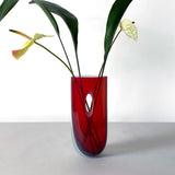 <tc>ECLIPSE Vase, Tall, Strawberry Red- Soft Blue</tc>