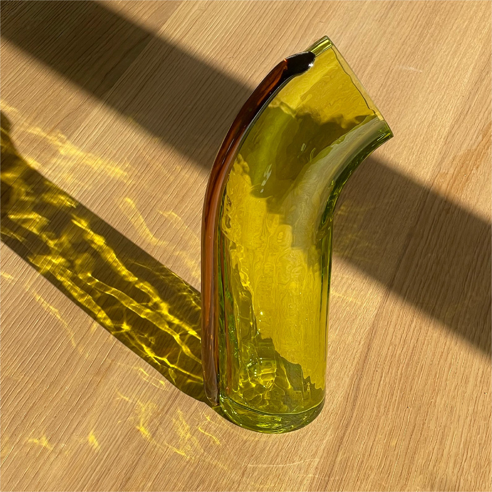 NESSIE Carafe - Lime with Brown Stripe