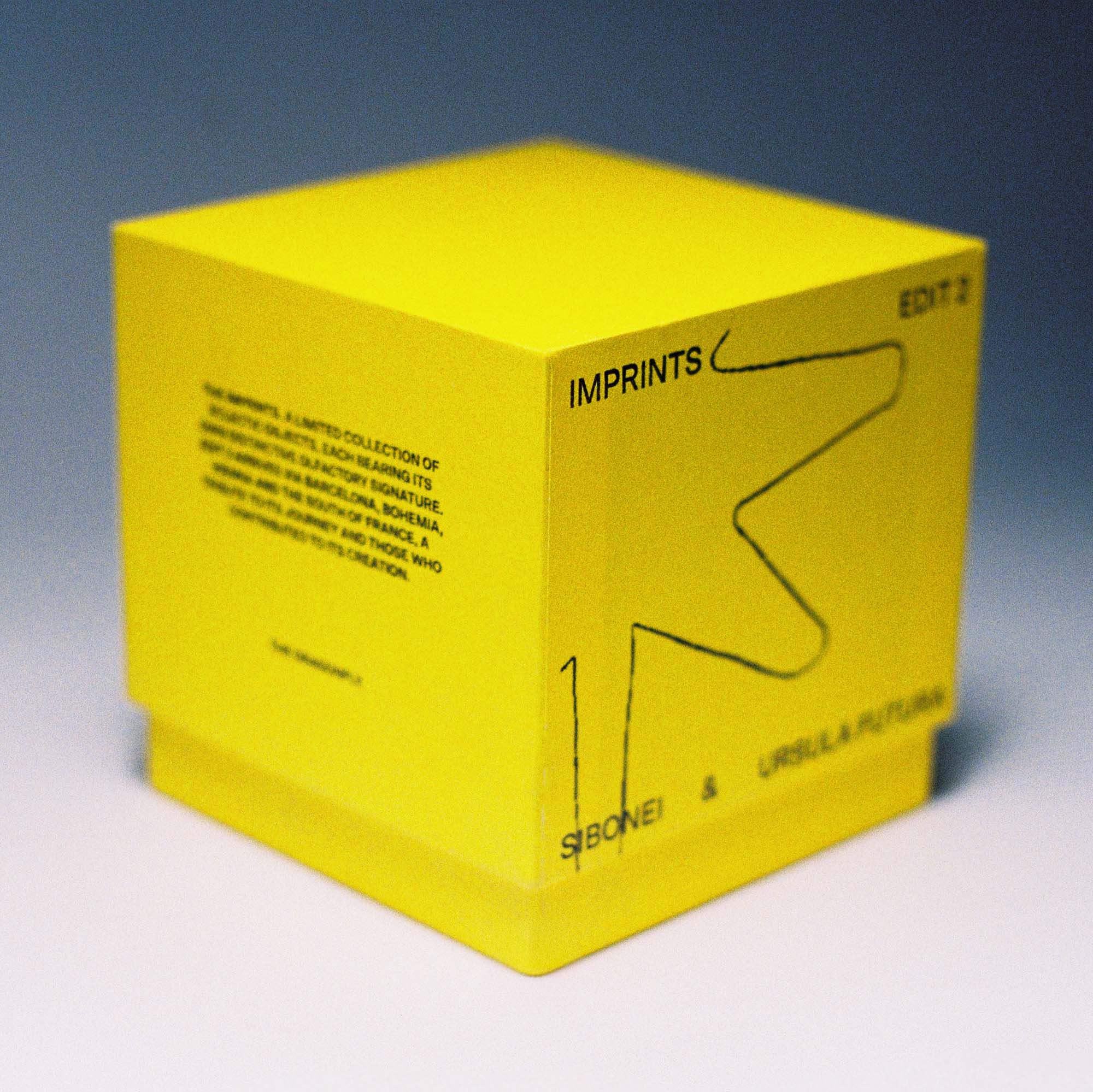 Yellow box with black text on a gradient background