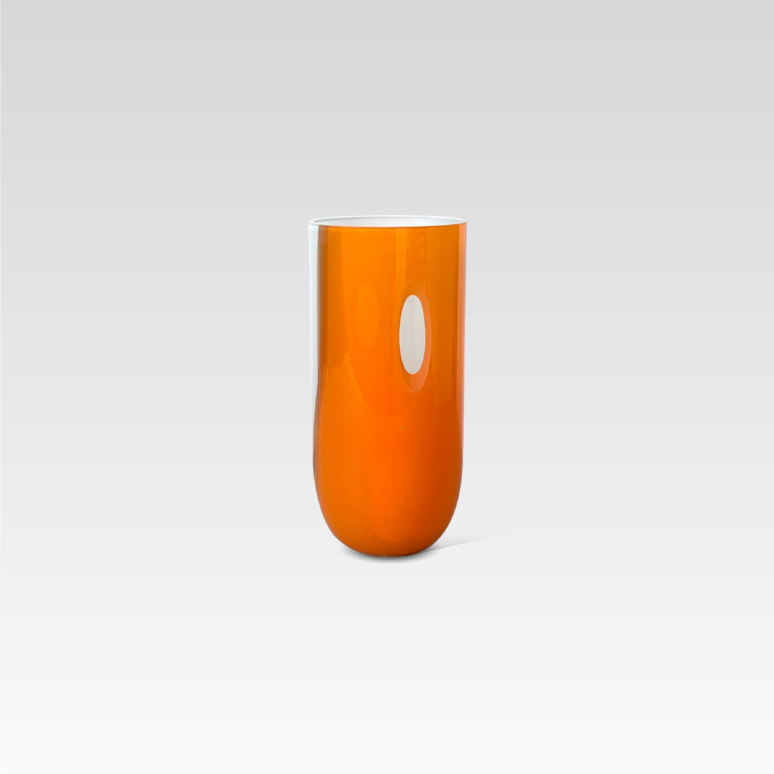 ECLIPSE Vase, Tall, Bright Orange - Soft Blue