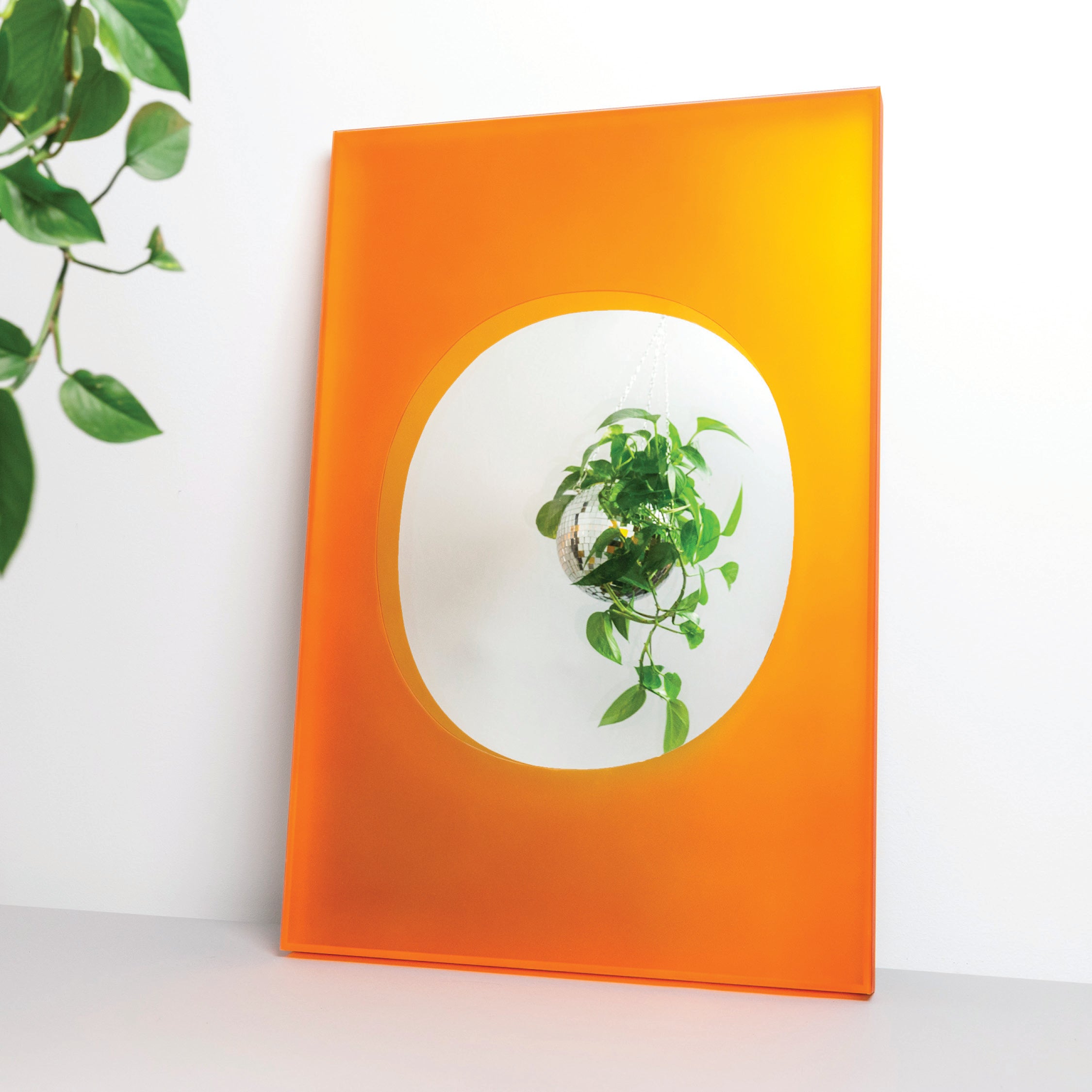 Orange Glass Designed Mirror Made in Austria - Ursula Futura